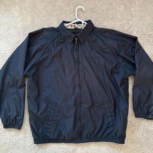 Harriton Hyundai Navy Blue Zip Up Light Jacket Men’s Size XL